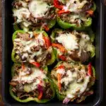 Philly Cheesesteak Stuffed Peppers {Low Carb} Recipe