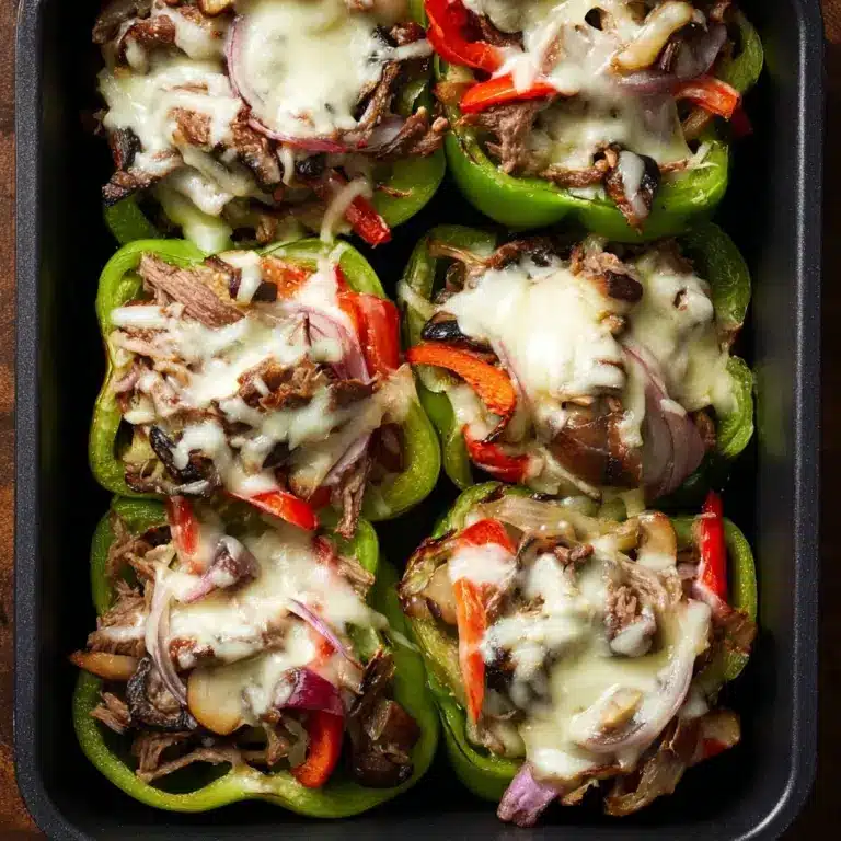 Philly Cheesesteak Stuffed Peppers {Low Carb} Recipe