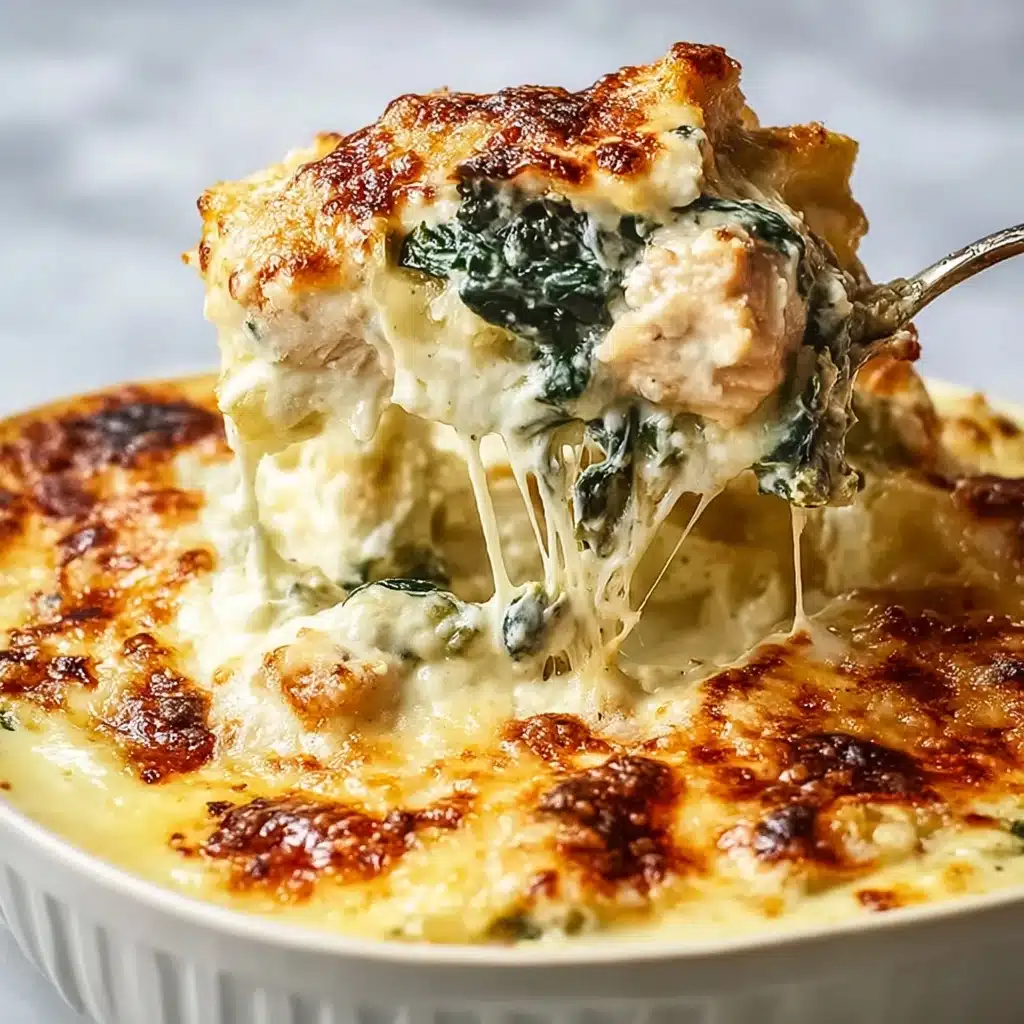 Chicken and Spinach Casserole with Cream Cheese Recipe - Recipe Image