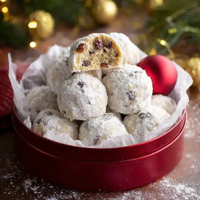 Cranberry Orange Snowball Cookies Recipe
