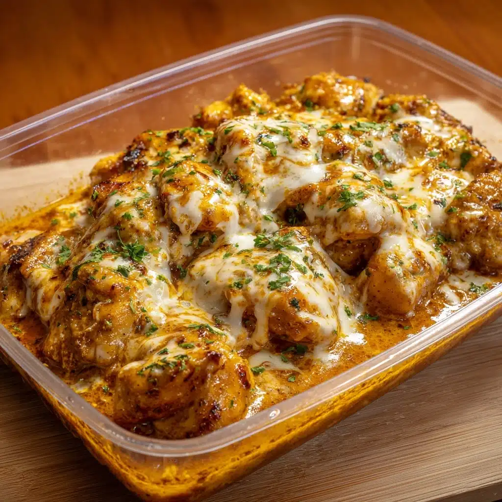 High-Protein Creamy Garlic Cheesy Chicken & Potatoes Recipe - Recipe Image