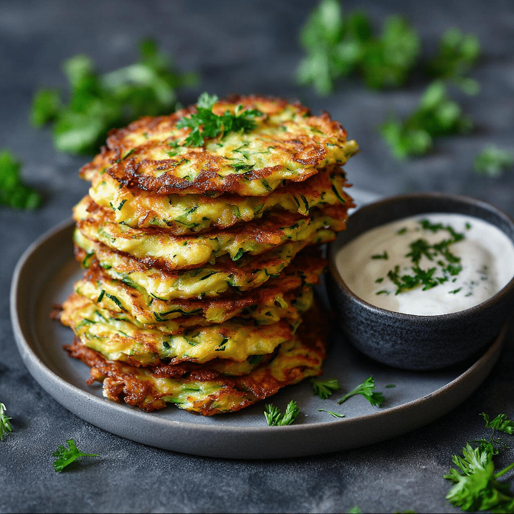 Healthy Zucchini Fritters Side Dish Recipe - Recipe Image