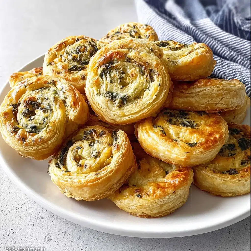 Puff Pastry Spinach Artichoke PInwheels Recipe