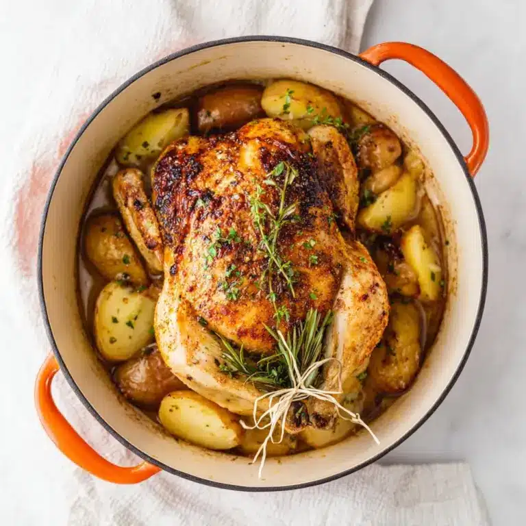 Dutch oven Roast Chicken and Vegetables Recipe