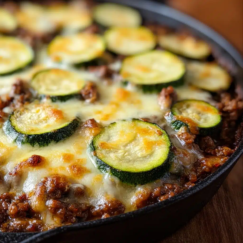 Cheesy Beef & Zucchini Casserole Recipe - Recipe Image