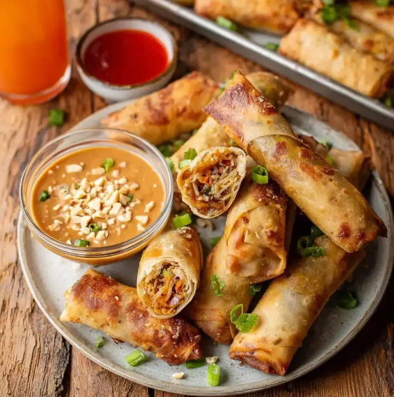 Crispy Baked Vegetable Spring Rolls Recipe