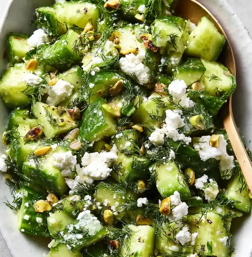 Smashed Cucumber Salad - With Feta and Dill Recipe