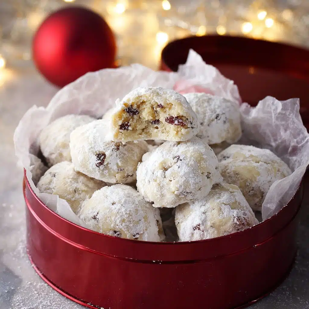 Cranberry Orange Snowball Cookies Recipe - Recipe Image