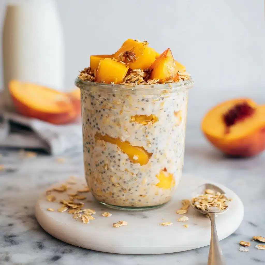 Peaches and Cream Overnight Oats Recipe - Recipe Image