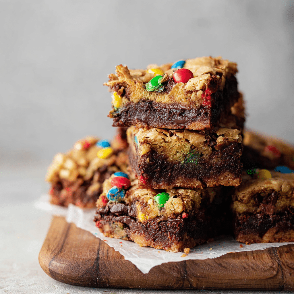 Monster Cookie Fudgy Brownies Recipe - Recipe Image