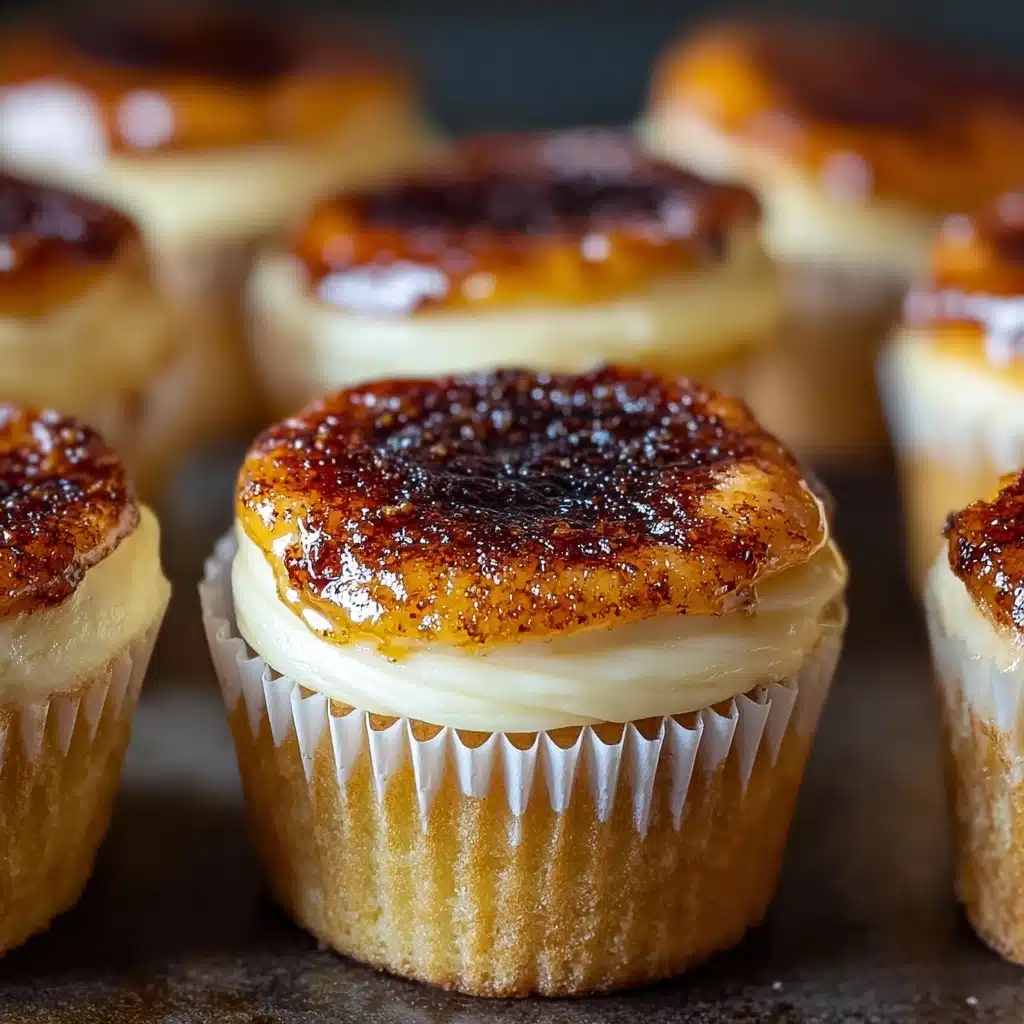 Vanilla Bean Crème Brûlée Cheesecake Cupcakes Recipe - Recipe Image