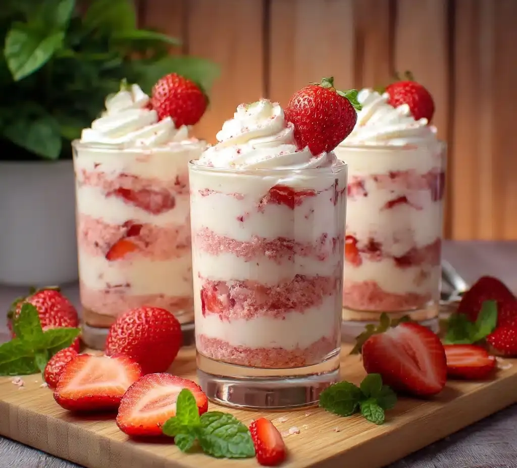 Creamy Strawberry Shortcake Cups Recipe