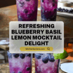 Blueberry Basil Lemon Lavender Mocktail Recipe