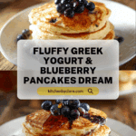 Super Fluffy Greek Yogurt and Blueberry Pancakes Recipe