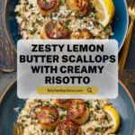 Lemon Butter Scallops Over Parmesan Risotto Recipe