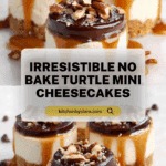 No Bake Turtle Mini Cheesecakes Recipe