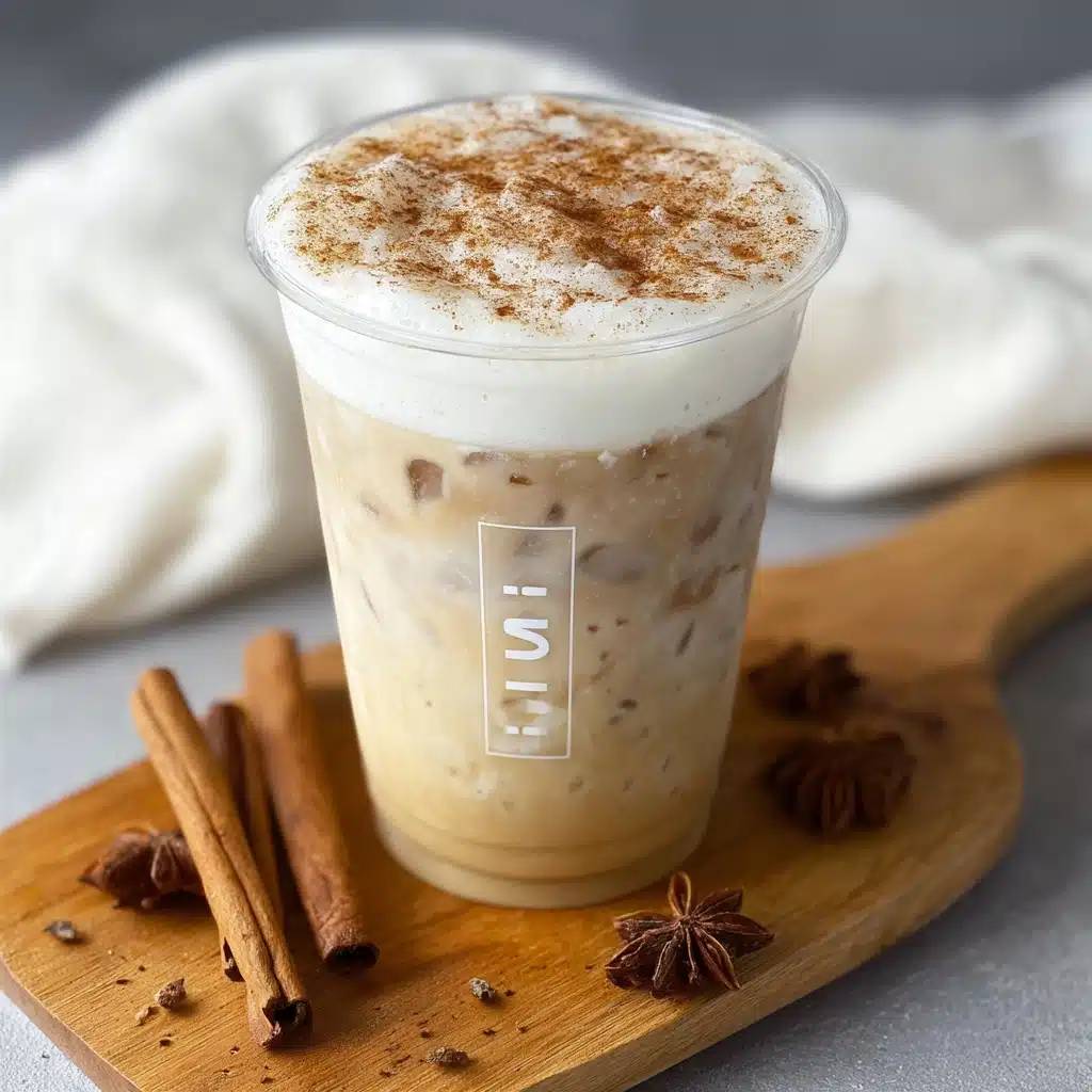 Iced Chai Tea Latte with Vanilla Sweet Cream Cold Foam Recipe - Recipe Image