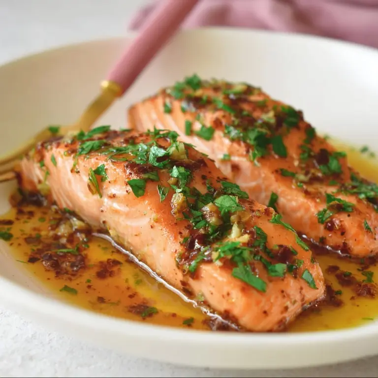 Honey garlic butter salmon Recipe
