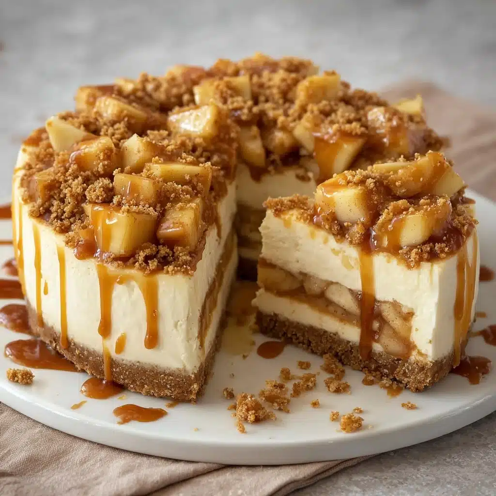 Salted Caramel Apple Pie Cheesecake Recipe - Recipe Image