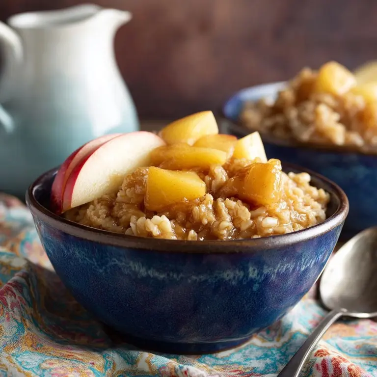Slow Cooker Cinnamon Apple Breakfast Rice Recipe