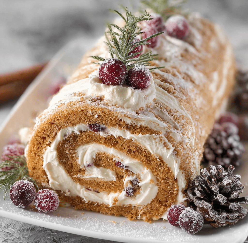 Gingerbread Yule Log Recipe
