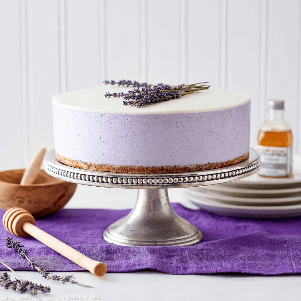 HONEY LAVENDER CHEESECAKE Recipe - Recipe Image