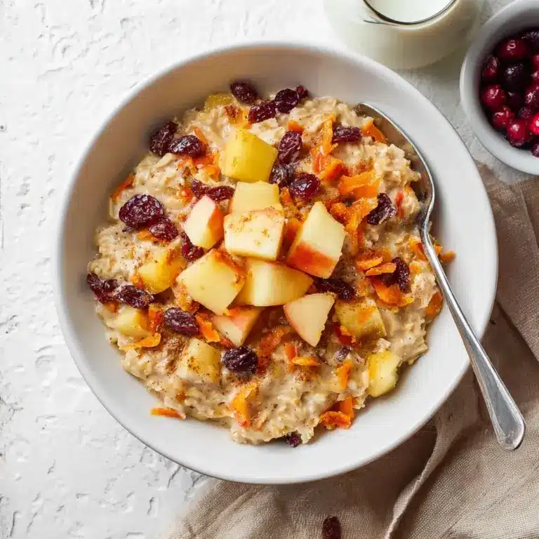 10-Minute Apple Carrot Oatmeal Recipe
