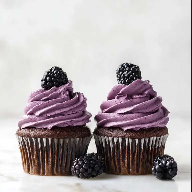 Chocolate Cupcakes with Blackberry Buttercream Recipe