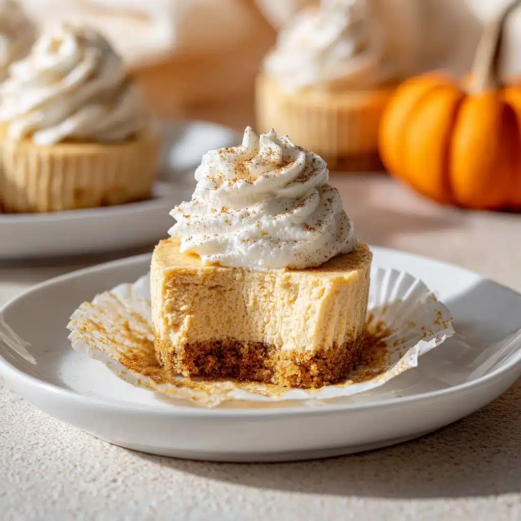 No Bake Mini Pumpkin Cheesecakes Recipe - Recipe Image