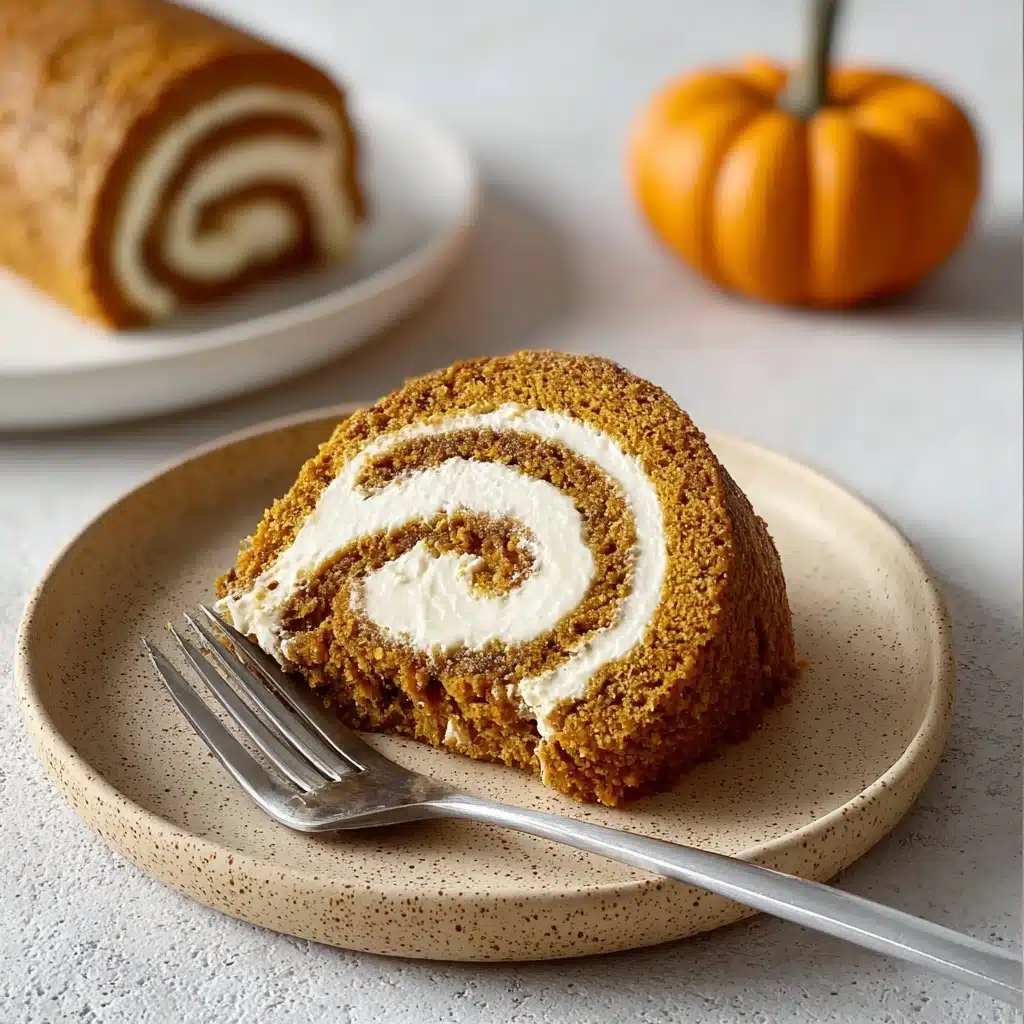 Fall Pumpkin Spice Roll Cake Recipe - Recipe Image