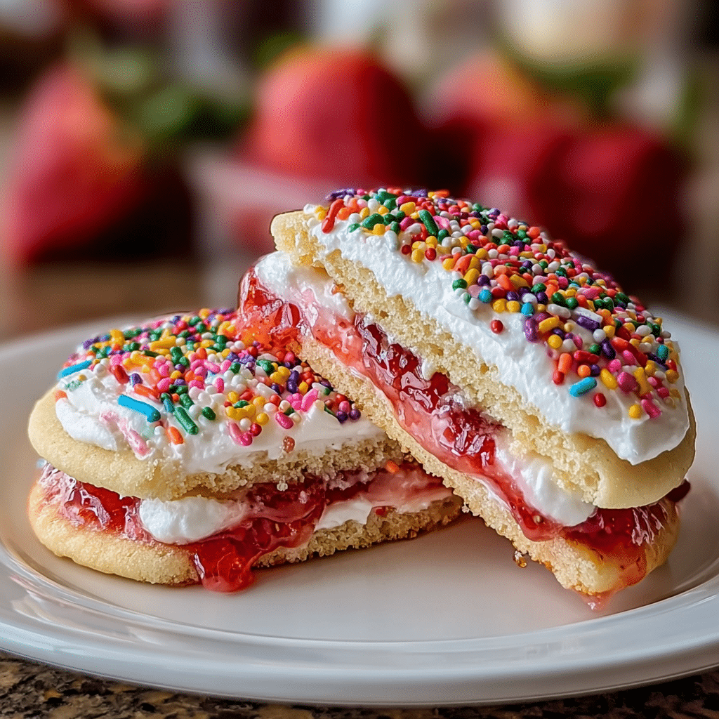 Strawberry Pop Tart Sugar Cookies Recipe - Recipe Image