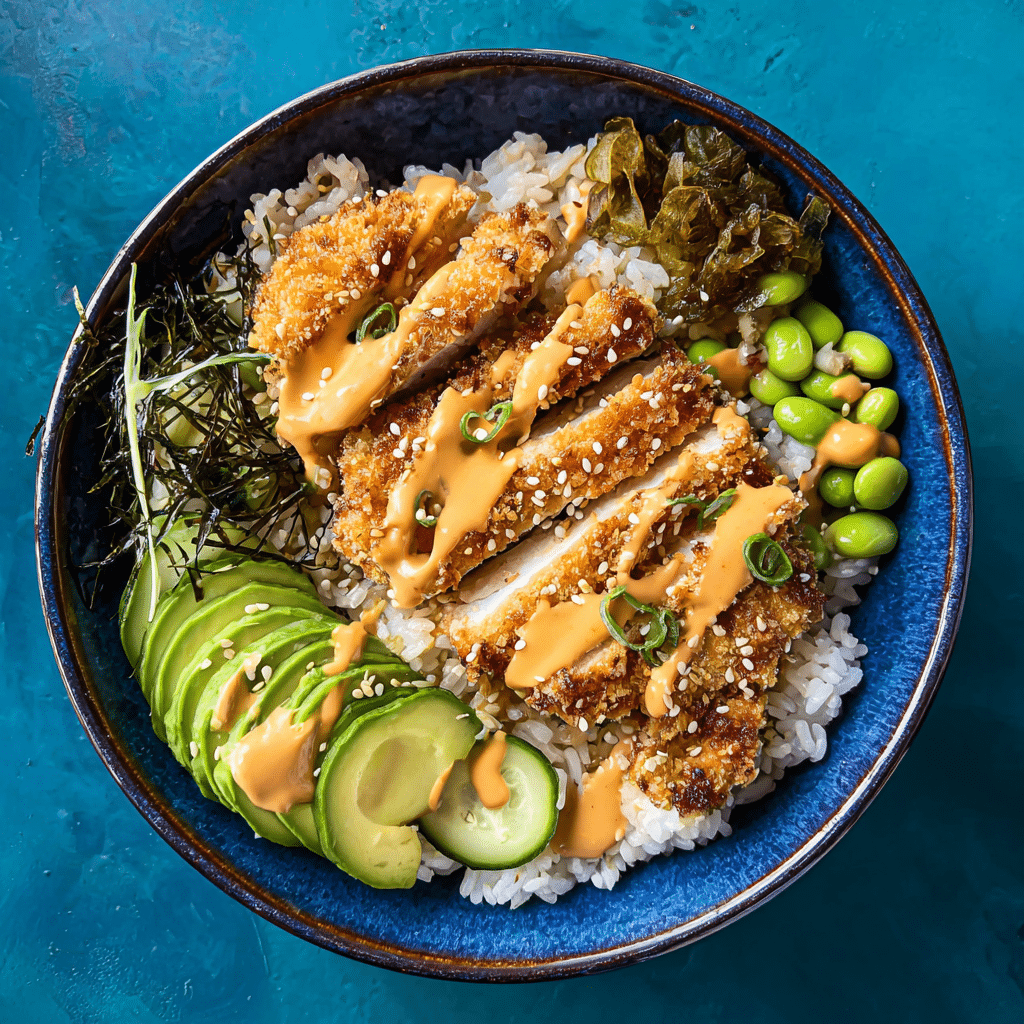 Crispy Chicken Katsu Bowls Recipe - Recipe Image