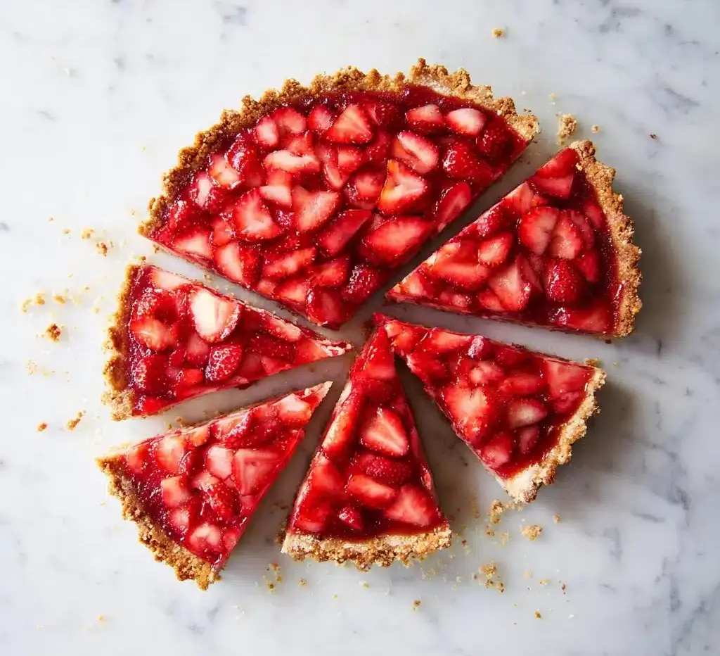 Sprouted Spelt Strawberry Rhubarb Tart Recipe