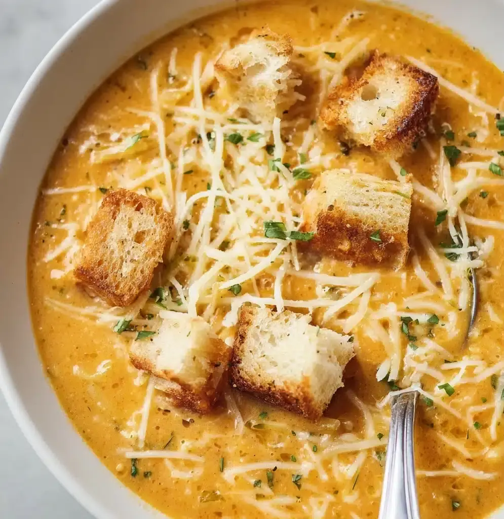 Pumpkin Soup with Gruyere Recipe
