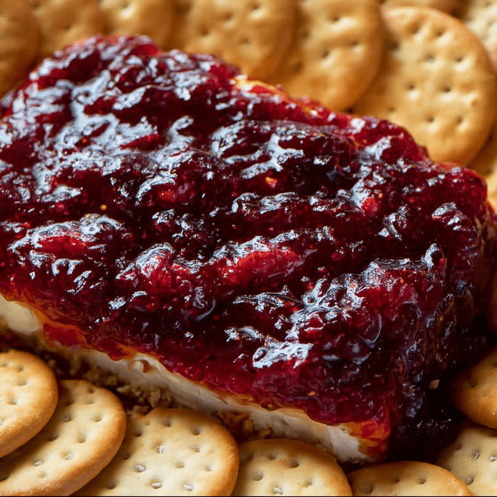 Cranberry Pepper Jelly Cheese Dip Recipe - Recipe Image