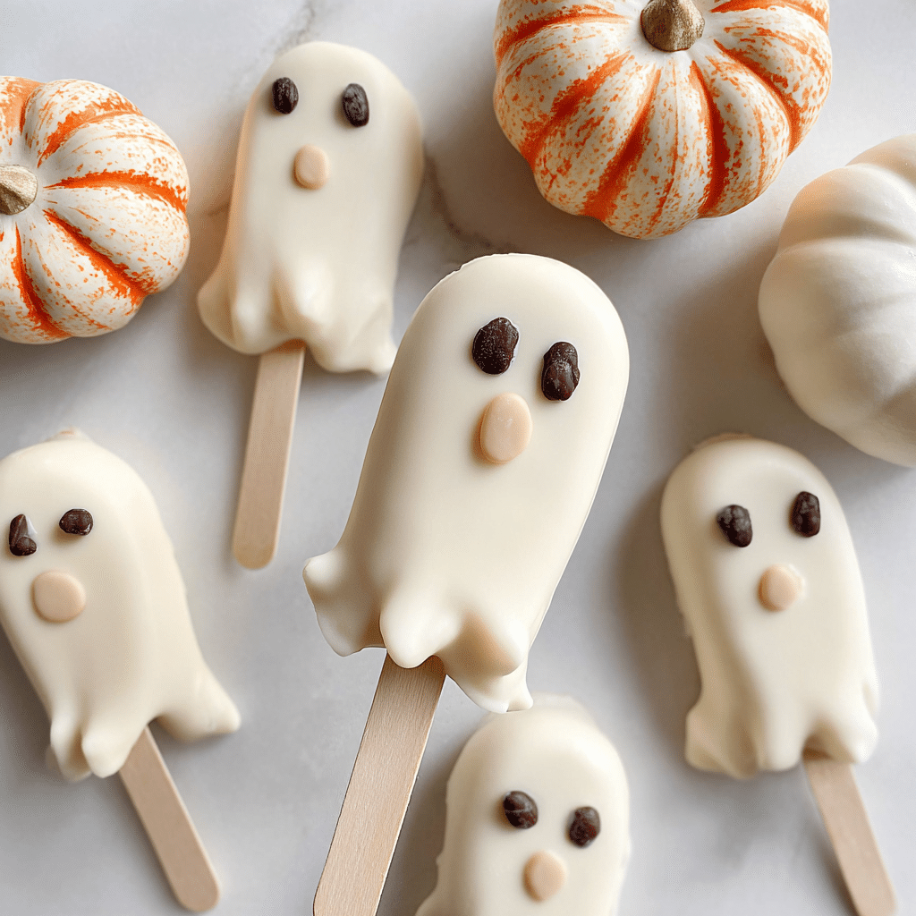 Healthy Halloween Yogurt Banana Ghost Pops Recipe - Recipe Image