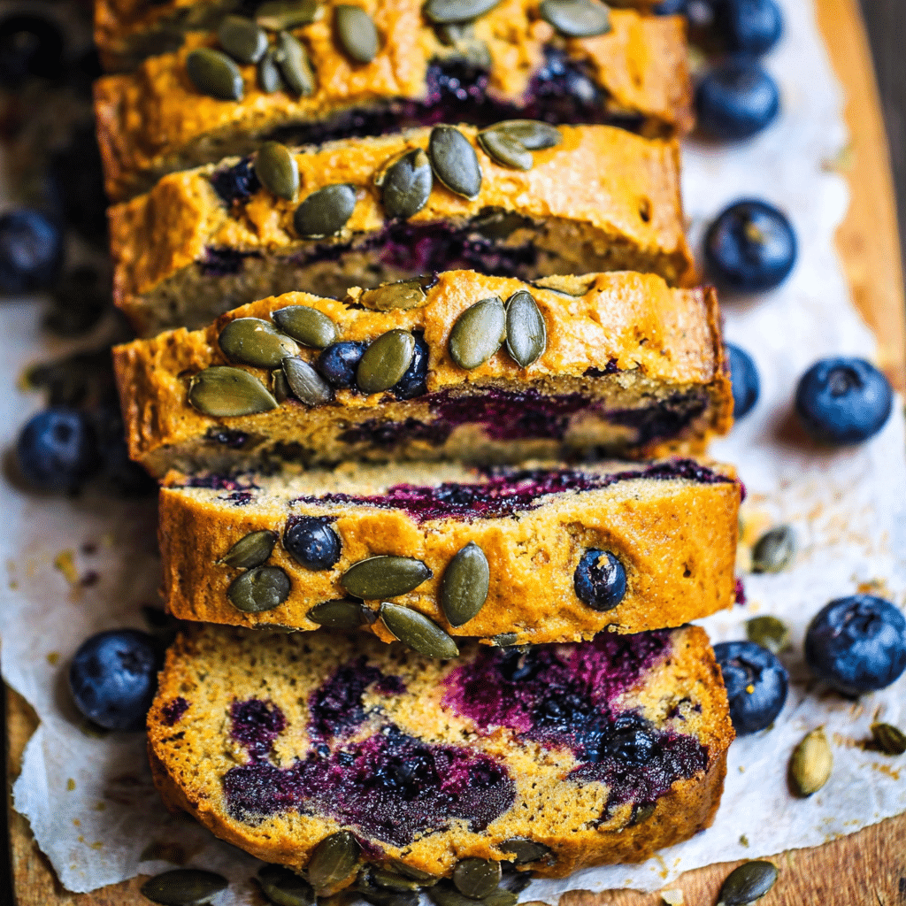 Pumpkin Blueberry Bread Recipe - Recipe Image