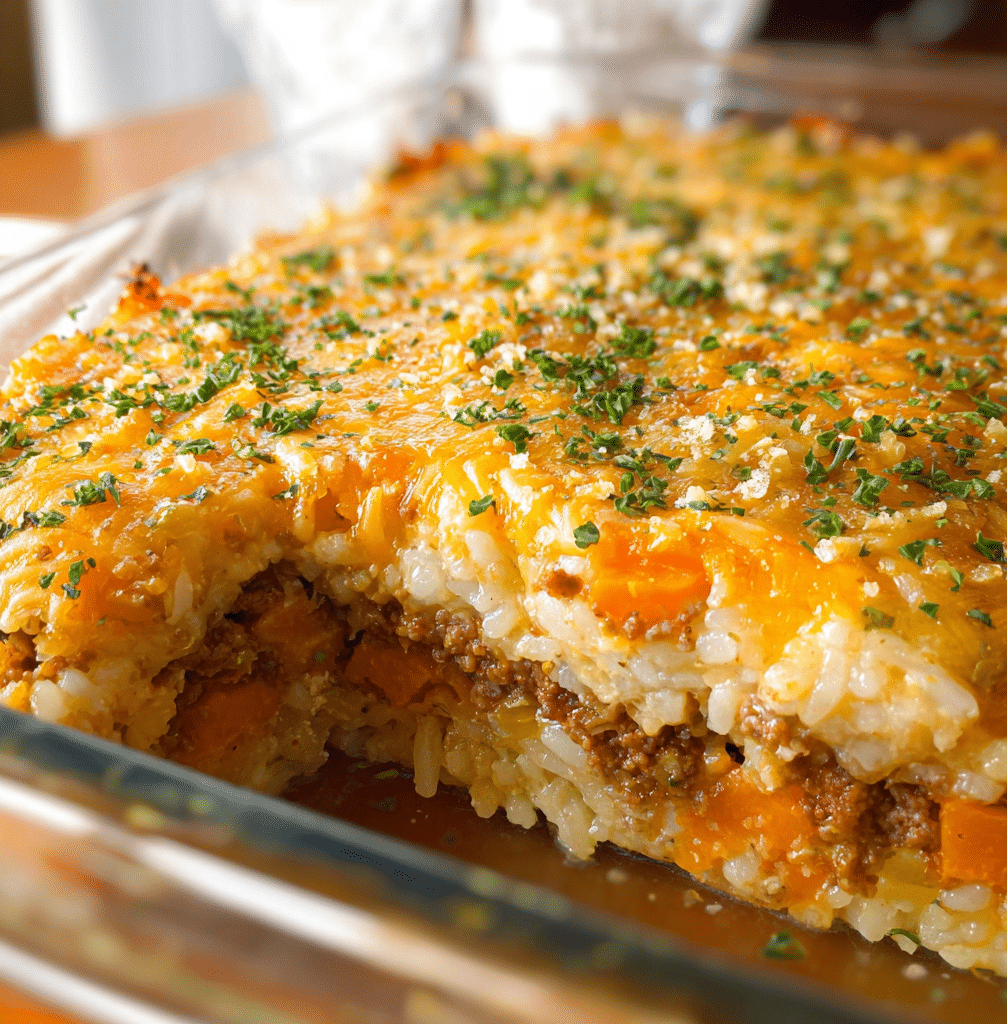 Butternut Squash Casserole With Ground Beef & Rice Recipe