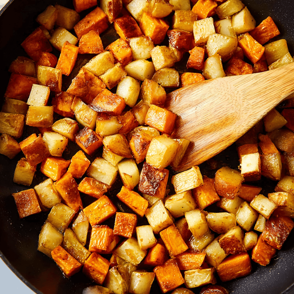 Sweet Potatoes and Apples with Cinnamon and Maple Recipe - Recipe Image