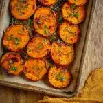 Garlic Butter Roasted Sweet Potatoes Recipe