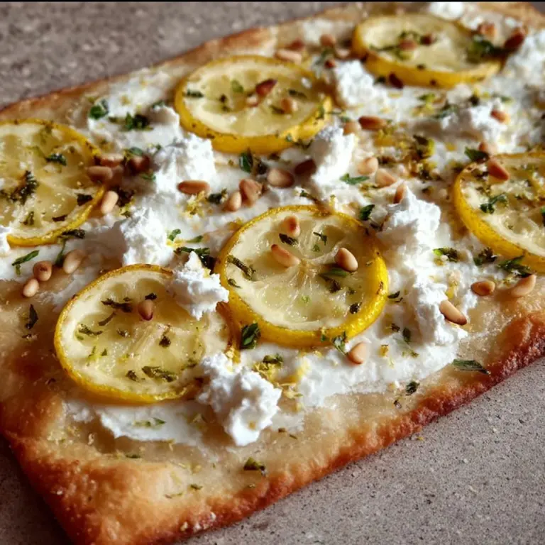 Lemon Ricotta Pizza with Herbs and Honey Recipe