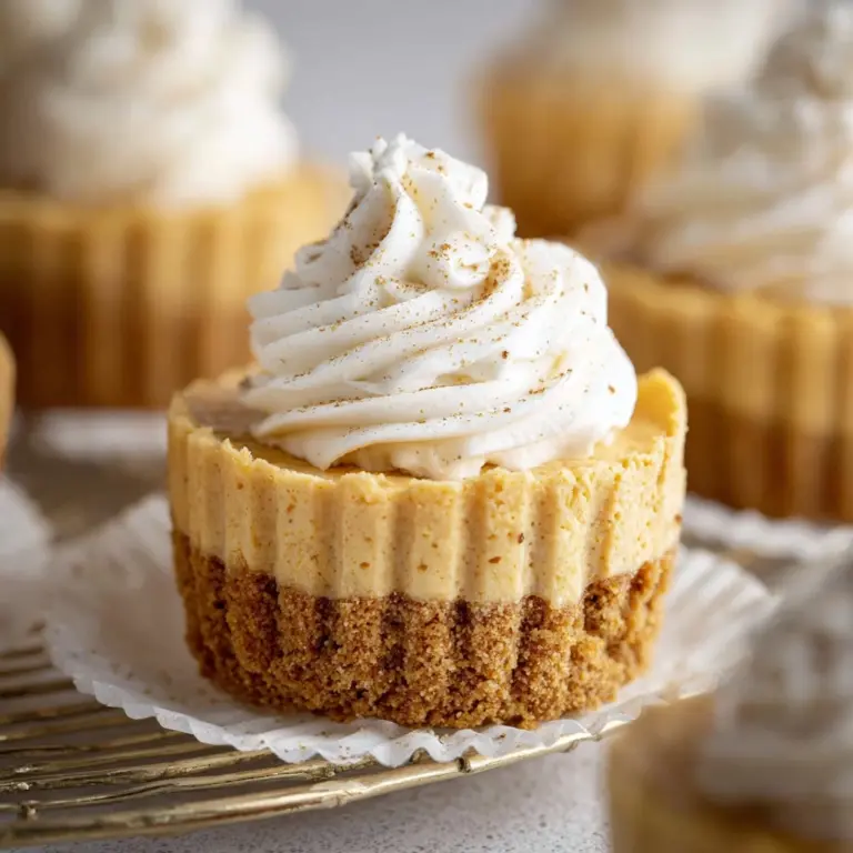 No Bake Mini Pumpkin Cheesecakes Recipe