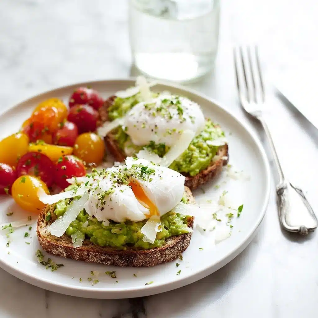 Simple Poached Egg and Avocado Toast Recipe - Recipe Image