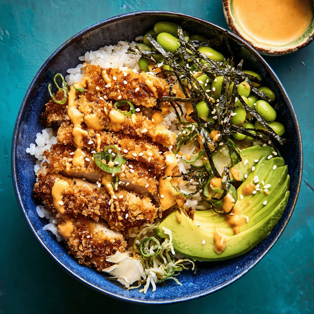 Crispy Chicken Katsu Bowls Recipe - Recipe Image