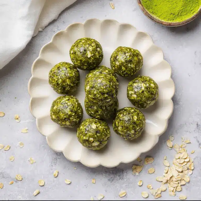 No-Bake Matcha Protein Balls Recipe