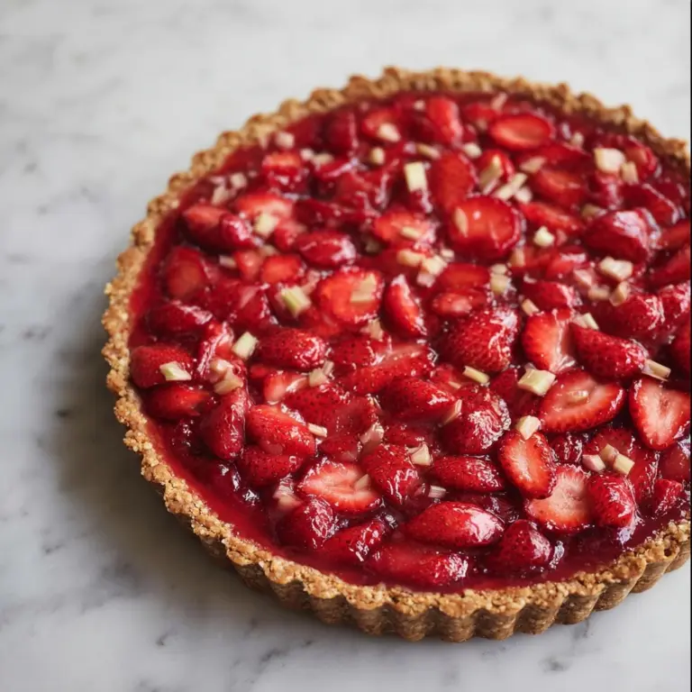 Sprouted Spelt Strawberry Rhubarb Tart Recipe