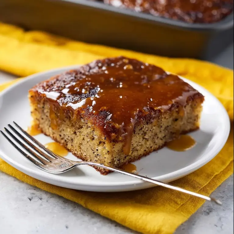 Vintage Prune Cake with Glaze Recipe