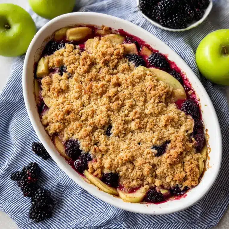 Sweet & Tart Apple Blackberry Crumble Recipe