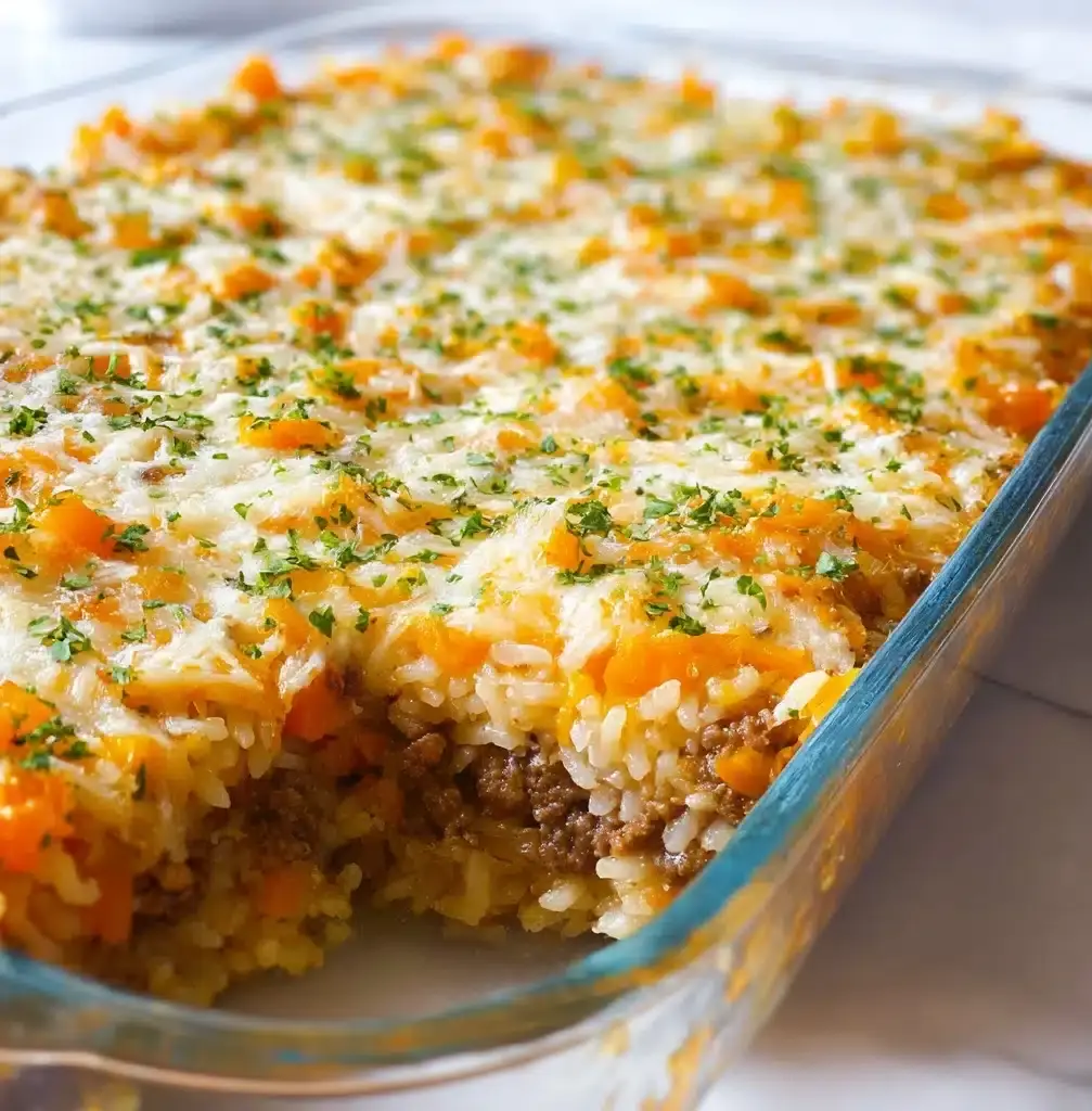 Butternut Squash Casserole With Ground Beef & Rice Recipe