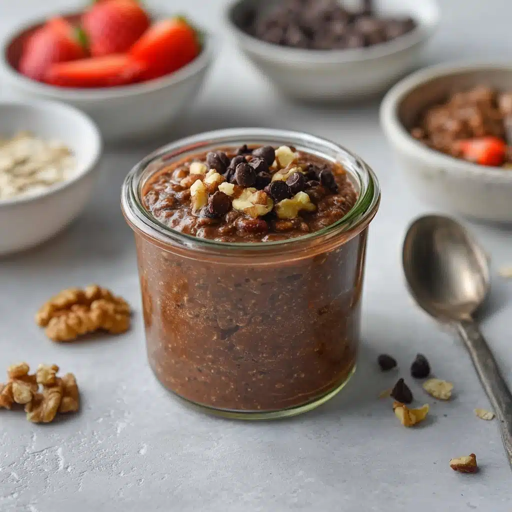Brownie Batter Chocolate Overnight Oats Recipe - Recipe Image
